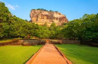  Sigiriya Lion Rock fortress surrounded by greenery in Sri Lanka