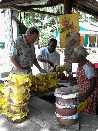 Local food market and street food stall